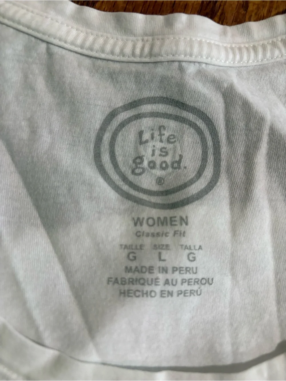 Life Is Good White Women's Classic Fit Tank with Logo - Picture 3 of 4